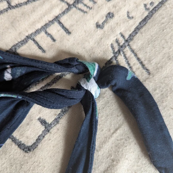 Joe Fresh Navy and Green Hummingbird Midi Dress - Picture 5 of 7